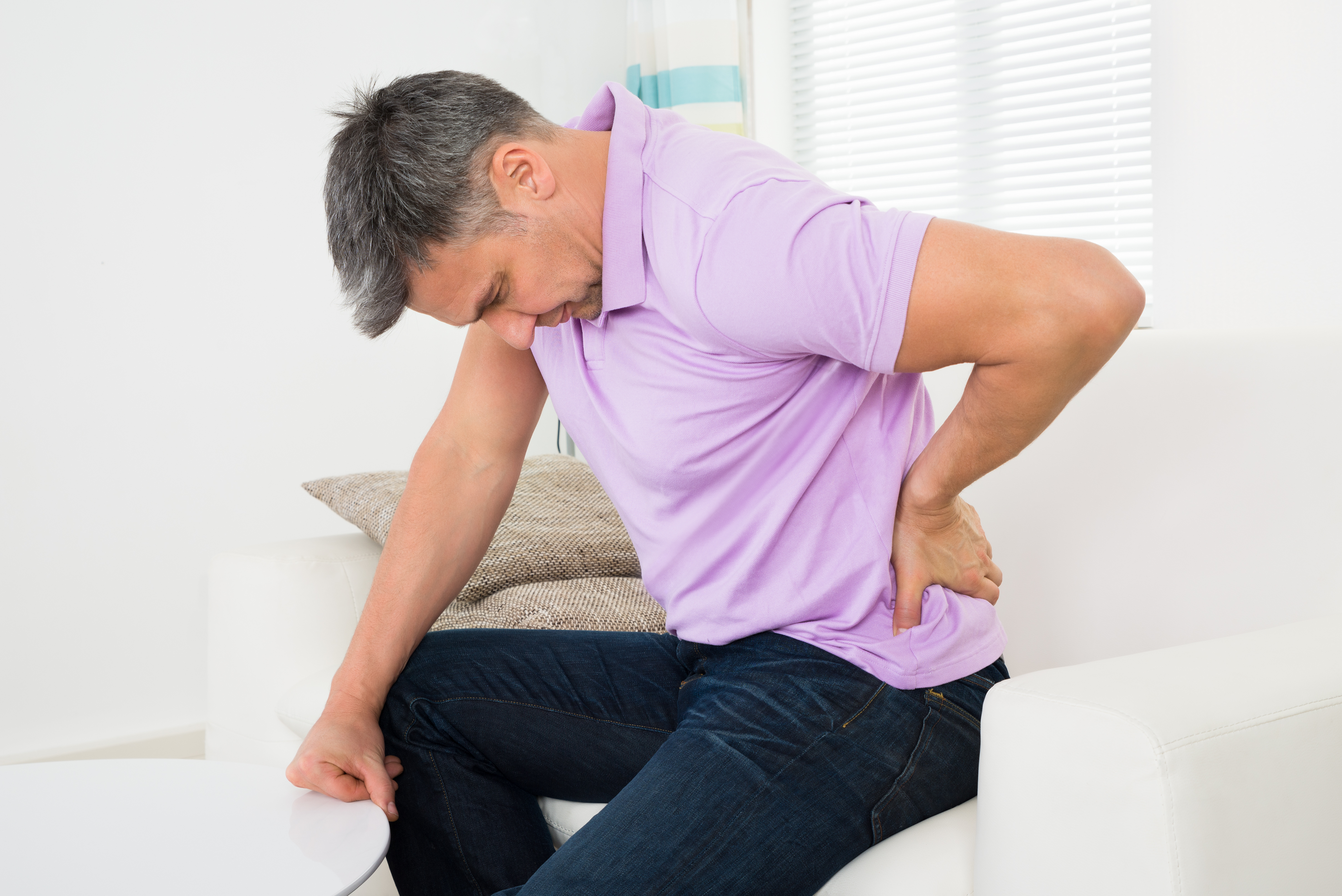 Man with sciatica pain 